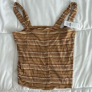 AE “soft and sexy” ribbed sleeveless crop top. New with tags